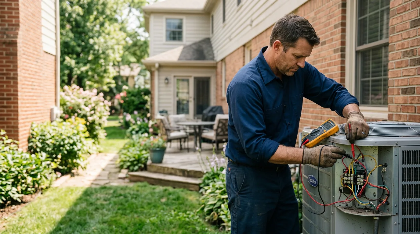 HVAC technician working near Port Jefferson, OH